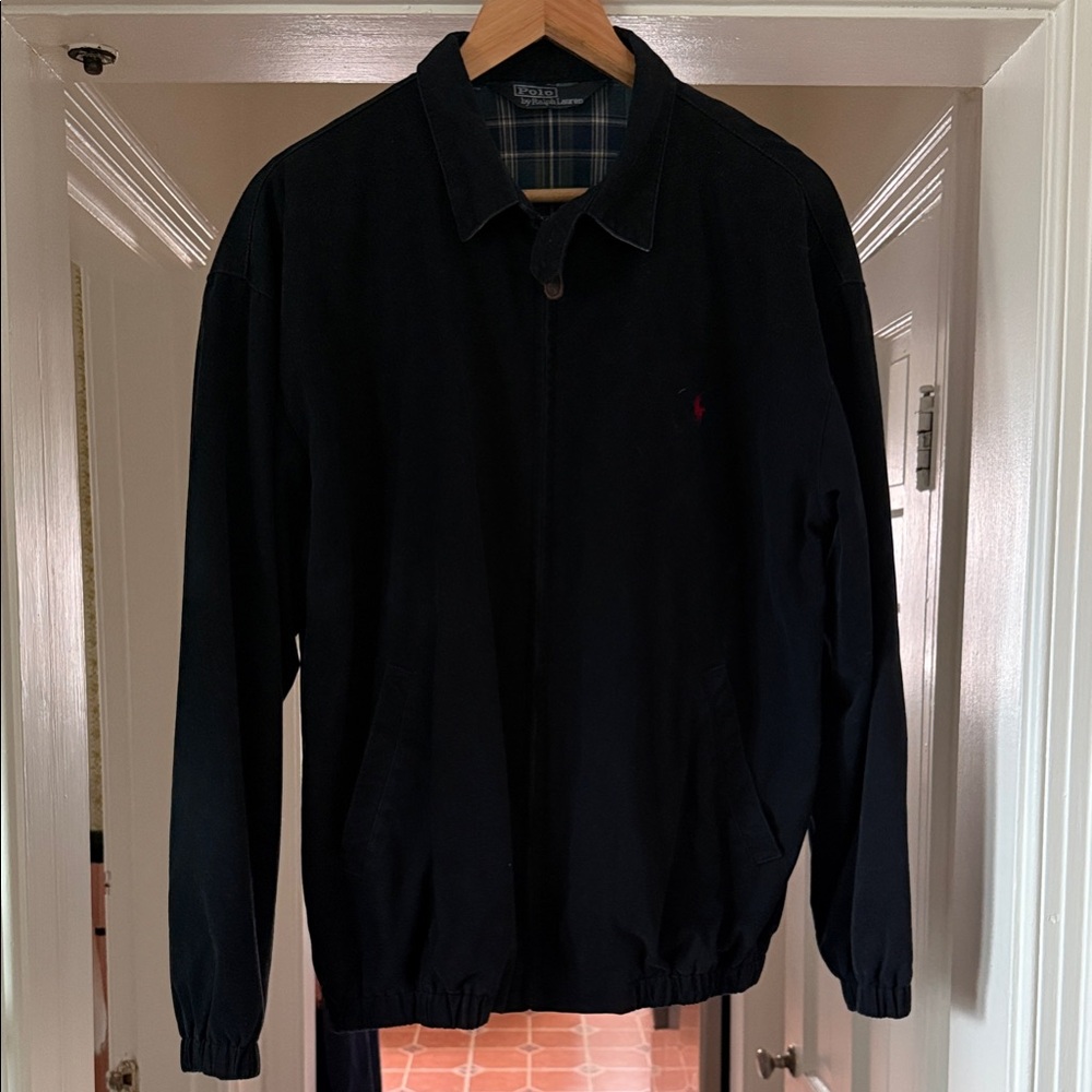 Polo by Ralph Lauren Men's Navy Jacket red logo